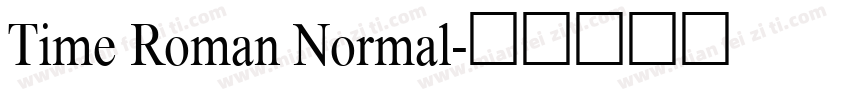 Time Roman Normal字体转换
